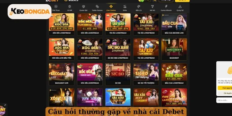 Tổng hợp những câu hỏi thường gặp về nhà cái Debet