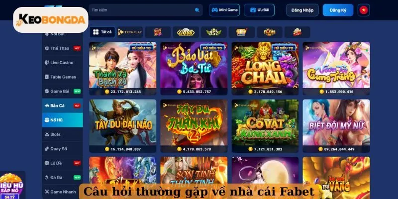 Câu hỏi thường gặp về nhà cái Fabet