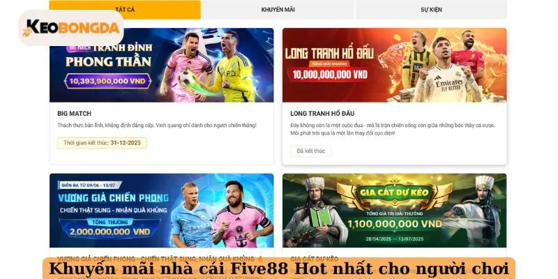 Khuyến mãi nhà cái Five88 Hot nhất cho người chơi