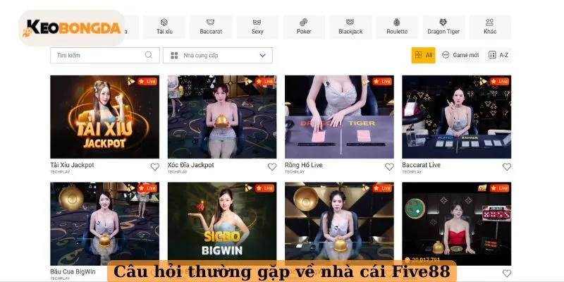 Câu hỏi thường gặp về nhà cái Five88