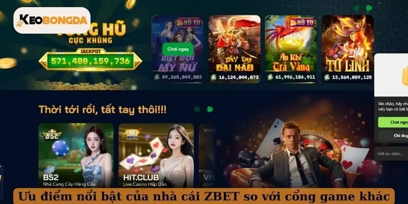 Ưu điểm nổi bật của nhà cái ZBET so với cổng game khác