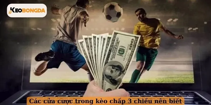 Các cửa cược trong kèo chấp 3 chiều nên biết